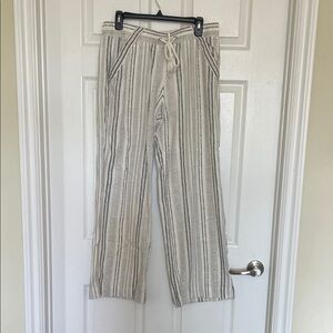 Jolt Linen Rayon Blend Wide Leg Pants